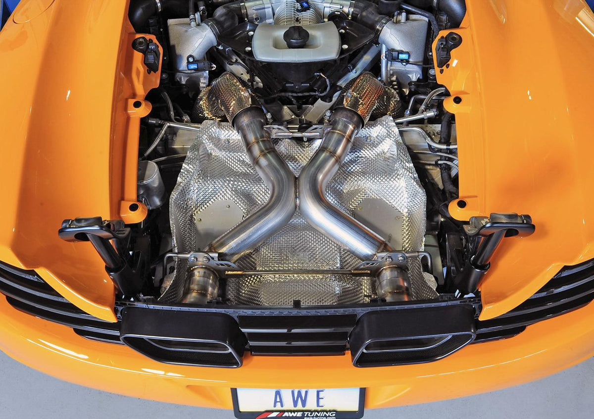 AWE Performance Exhaust for McLaren MP4-12C - Machined Tips - 3010-32014