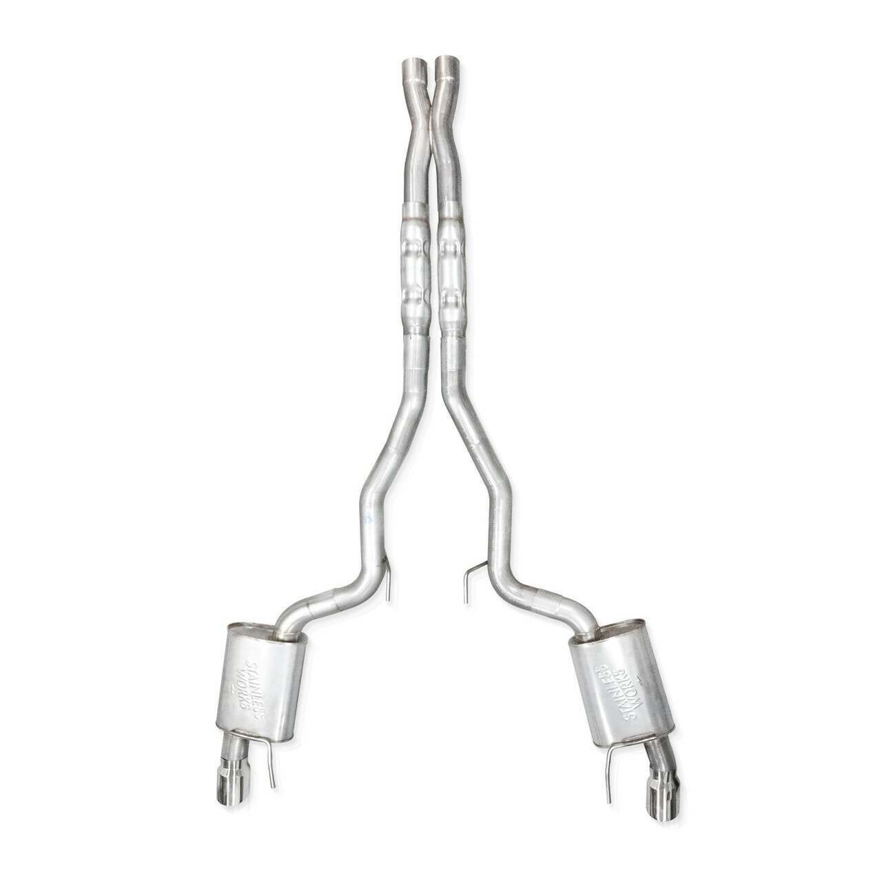 Stainless Works Legend Sound Cat-Back Exhaust w/ X-Pipe, Factory Connect, Dual Tips – 2026 Mustang GT | M24CBXFCL