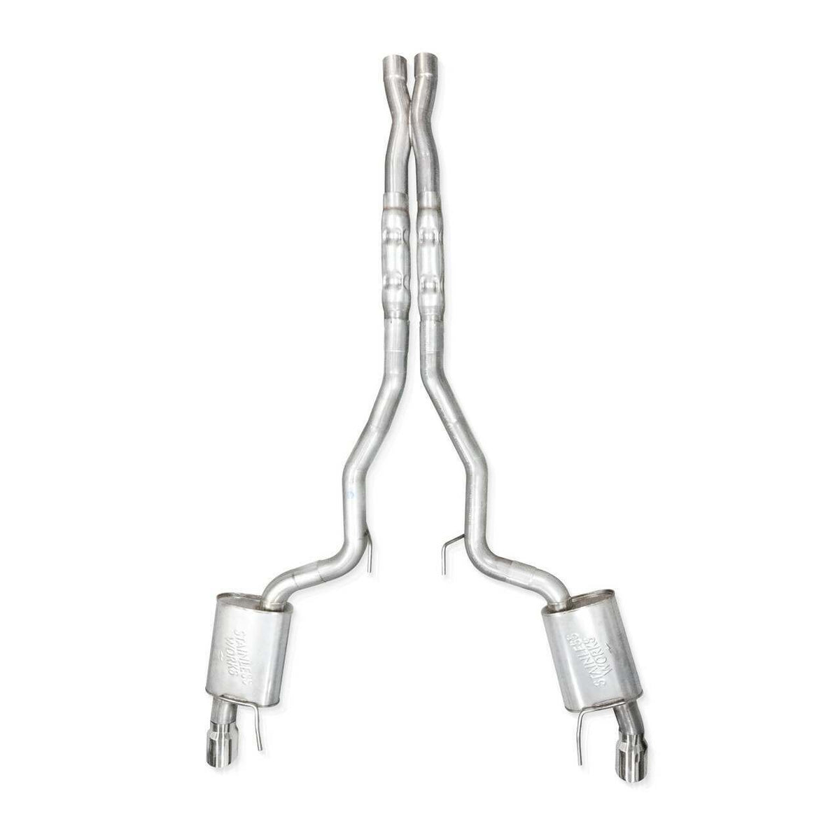 Stainless Works Redline Sound Cat-Back Exhaust w/ X-Pipe, Performance Connect, Dual Tips – 2026 Mustang GT | M24CBXPCR