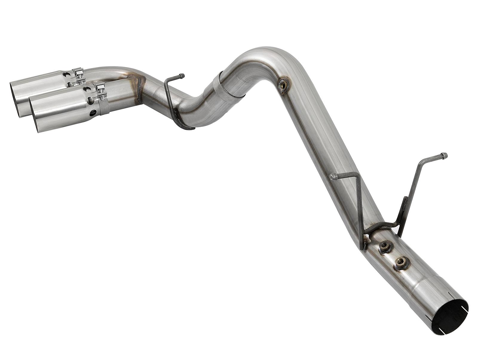 AFE Rebel XD 4 IN 409 Stainless Steel DPF-Back Exhaust w/Dual Polished Tips (2017-2019 Silverado 2500 HD, Silverado 3500 HD, Sierra 2500 HD, Sierra 3500 HD) - 49-44089-P