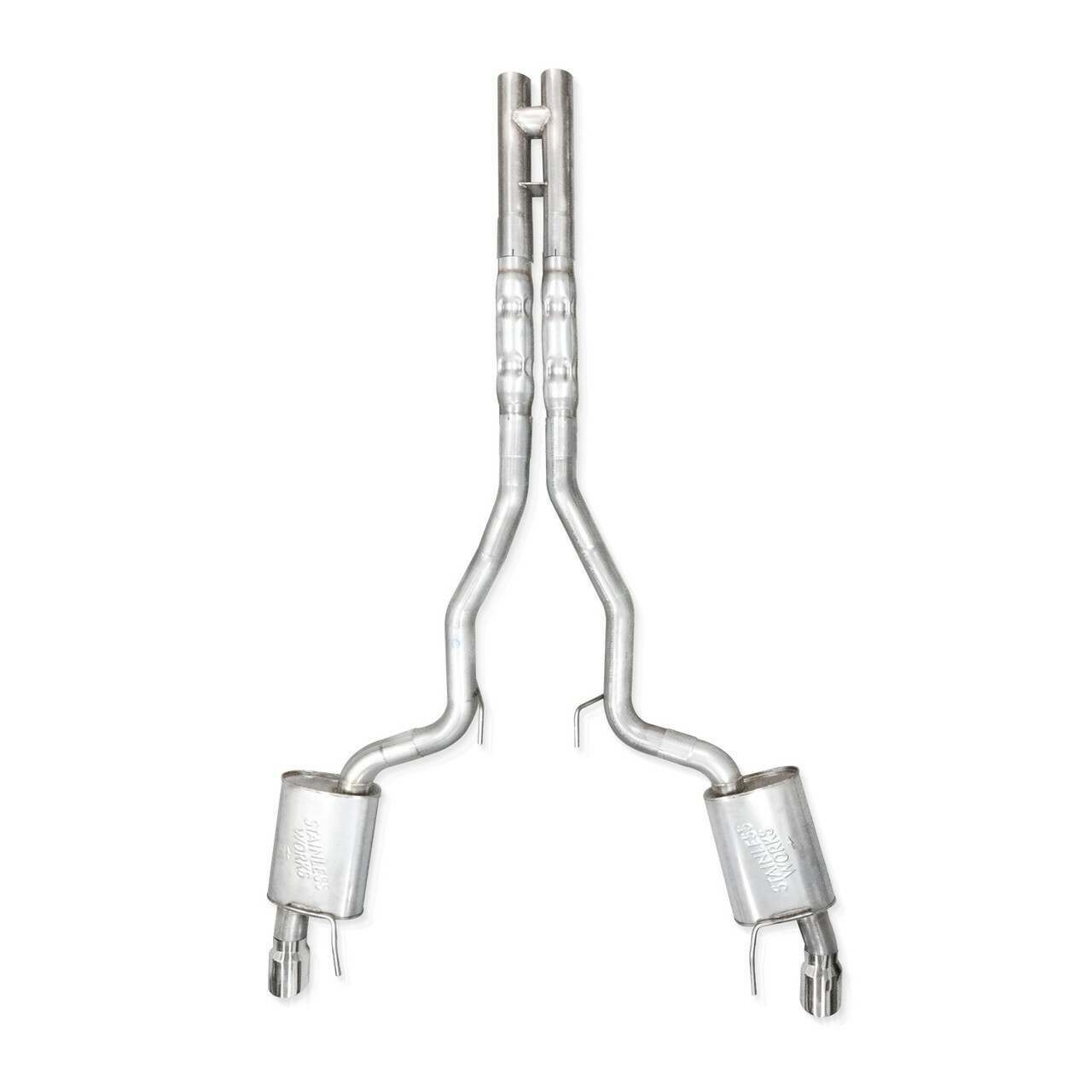 Stainless Works Redline Sound Cat-Back Exhaust w/ H-Pipe, Factory Connect, Dual Tips – 2026 Mustang GT | M24CBHFCR