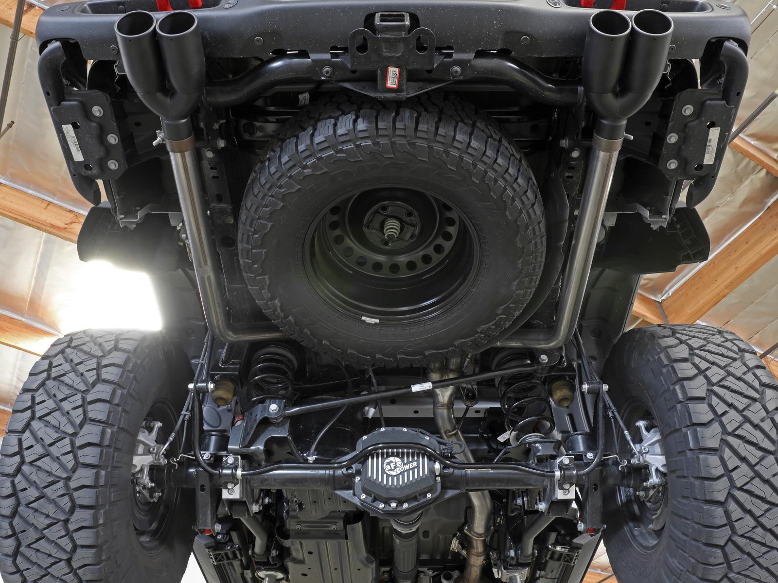 aFe Vulcan Series 3" to 2.5" 304 Stainless Steel DPF-Back Exhaust System - Polished Tips (2021 Jeep Gladiator V6 3.0L (td)) - 49-38095-P