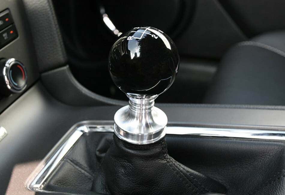 Steeda Black Cue Ball Shift Knob & Billet Collar (2011-2014 Mustang GT / V6) - 555-1250