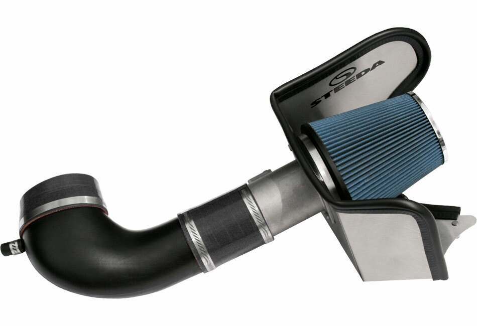Steeda Cold Air Intake - Black Inlet w/ Black Hoses (2005-2009 Mustang GT / Bullitt) - 555-3131-B
