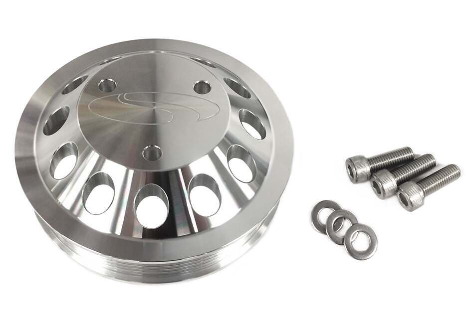 Steeda Billet 3 Bolt Water Pump Pulley (2011-2022 Mustang GT / Shelby GT350) - 555-3367
