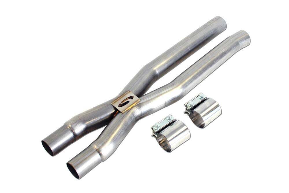 Steeda 2015-2026 Ford Mustang GT Resonator Delete X-Pipe with 304 Stainless Steel Construction (Direct-Fit)
