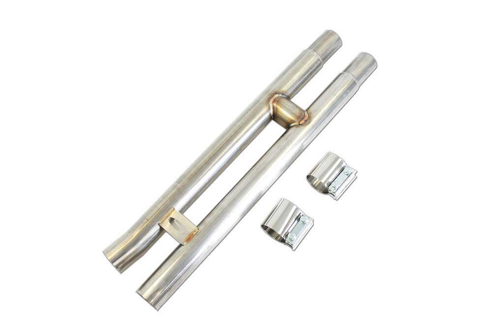 Steeda 2015-2026 Ford Mustang GT Resonator Delete H-Pipe with 304 Stainless Steel Construction (Direct-Fit)
