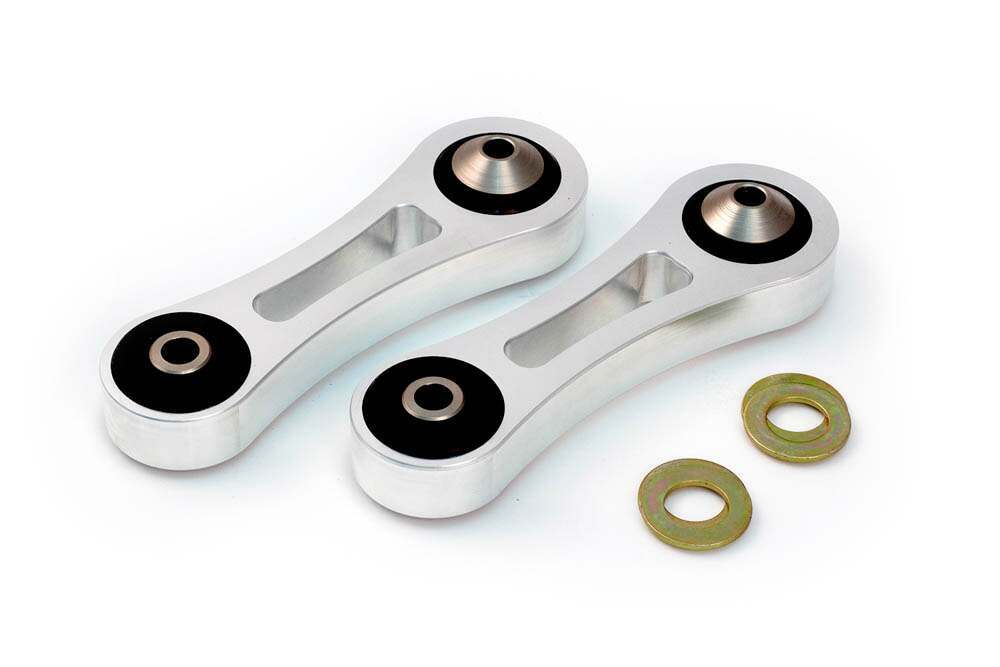 Steeda Billet Aluminum Vertical Links - Polyurethane Bushings (2015-2023 Mustang / 2024-2026 Mustang w/ Single Rear Caliper) - 555-4129