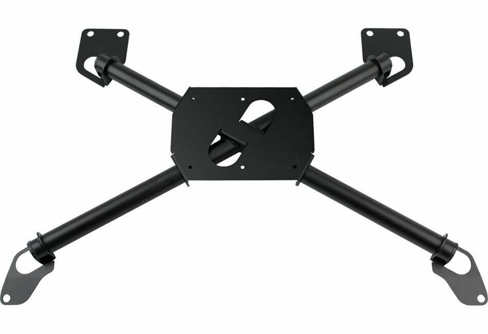 Steeda Rear Chassis X-brace - Black / No Plate (2005-2014 Mustang) - 555-5085