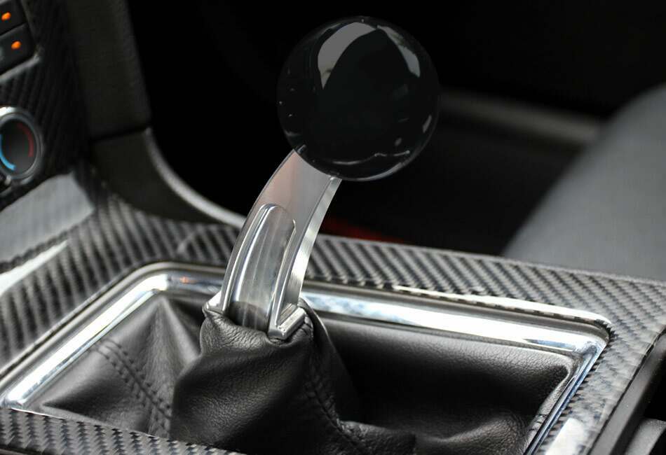 Steeda Billet Pro handle and Black shift knob (2005-2010 Mustangs) - 555-7156