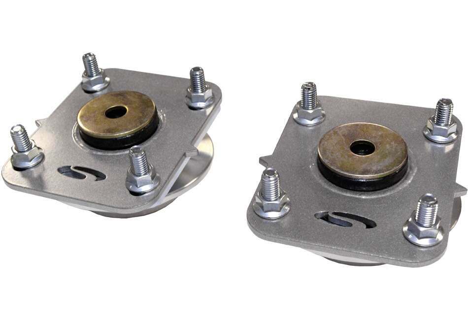 Steeda Heavy Duty Upper Strut Mounts - Street/Race - with Camber Adjustment (2005-2010 Mustang GT & 2007-2014 Shelby GT500) - 555-8120