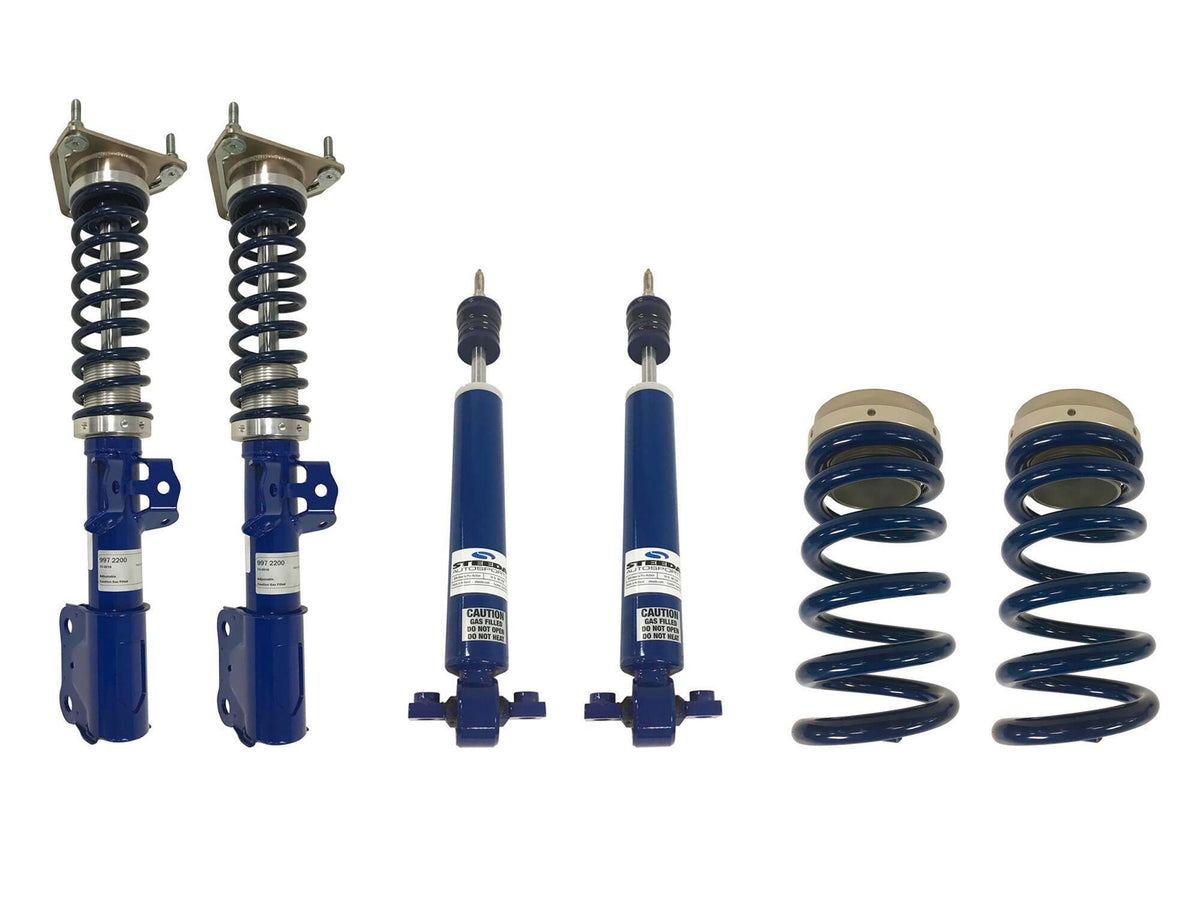 Steeda Pro-Action Front Coilovers & Adjustable Rear Ride Height Kit (2015-2026 Mustang) - 555-8173
