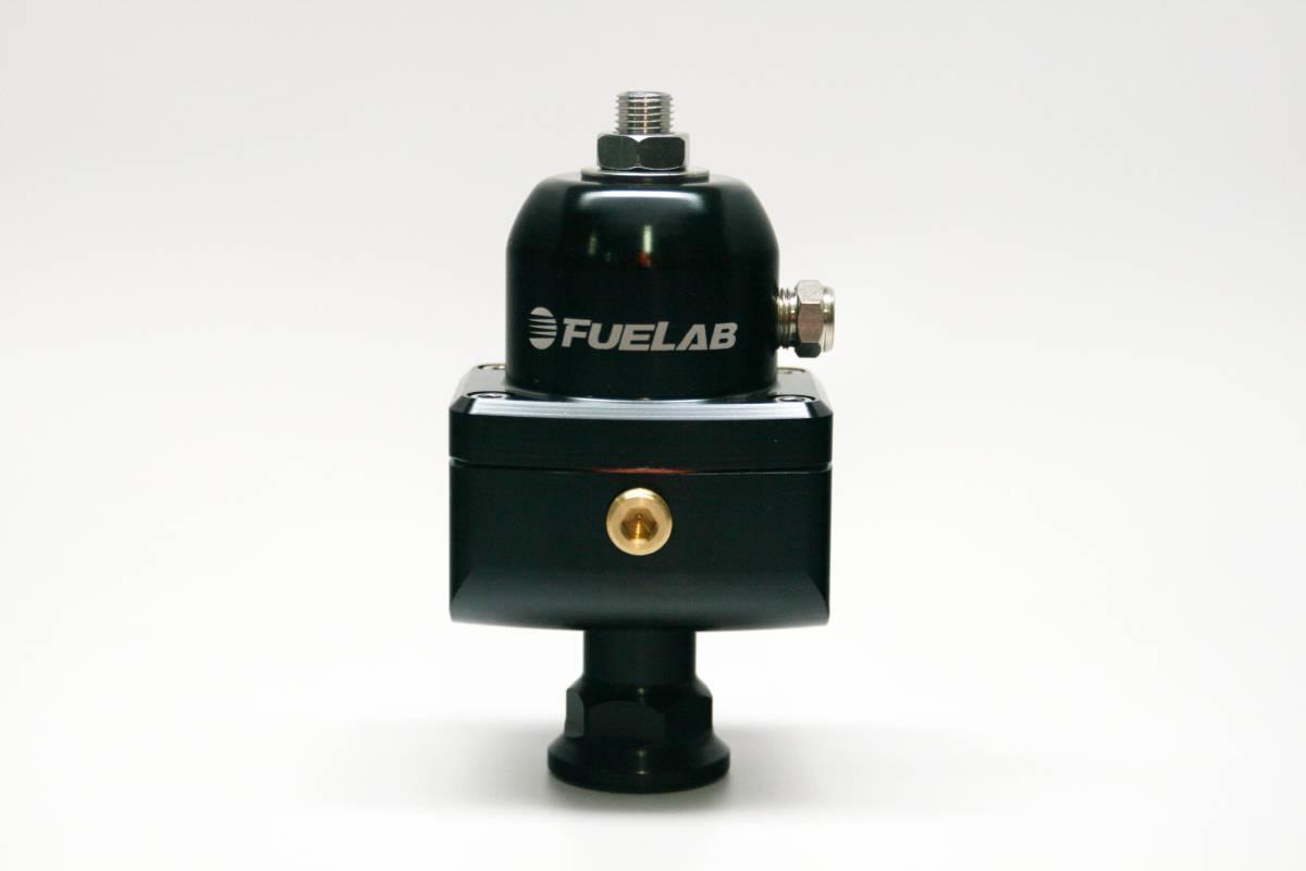 Fuelab Universal CARB Adjustable Fuel Pressure Regulator Blocking Style 4-12 psi (1) -8AN Inlet (2) -8AN Outlets Black - 55501-1