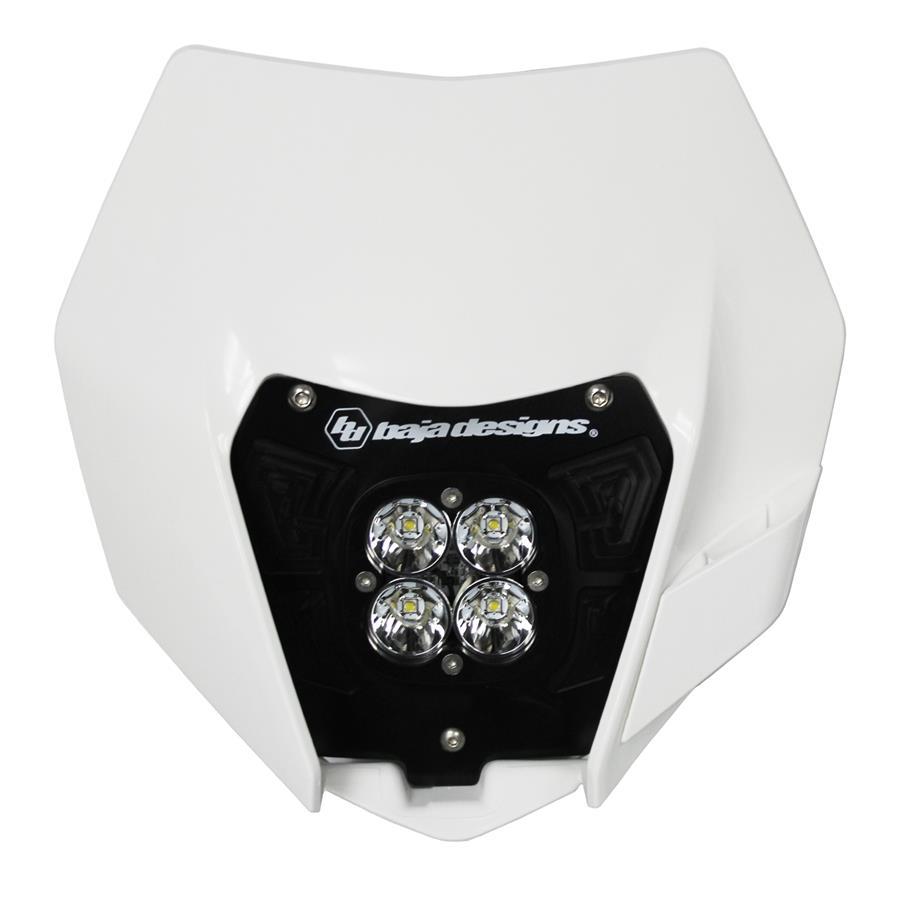 Baja Designs KTM Headlight Kit AC 14-16 w/Headlight Shell White Squadron Sport Baja Designs - 557091AC