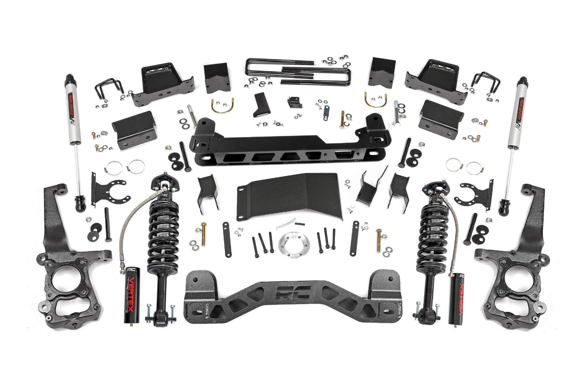Rough Country 6in Ford Suspension Lift Kit, Vertex & V2 (15-20 F-150 4WD) (2015-2020 F-150) - 55757