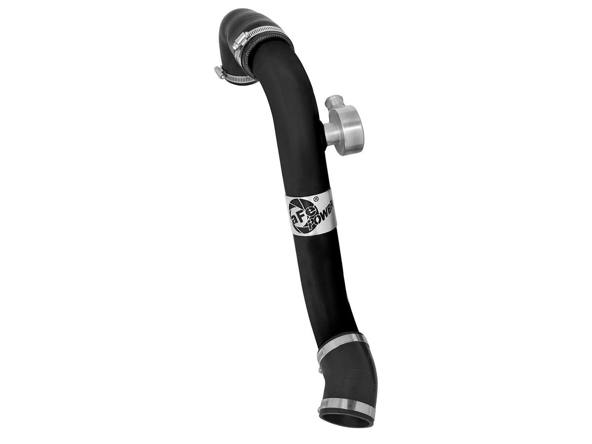 AFE BladeRunner 2-1/2 IN Aluminum Hot Charge Pipe Black (2015-2021 Mustang) - 46-20258-B