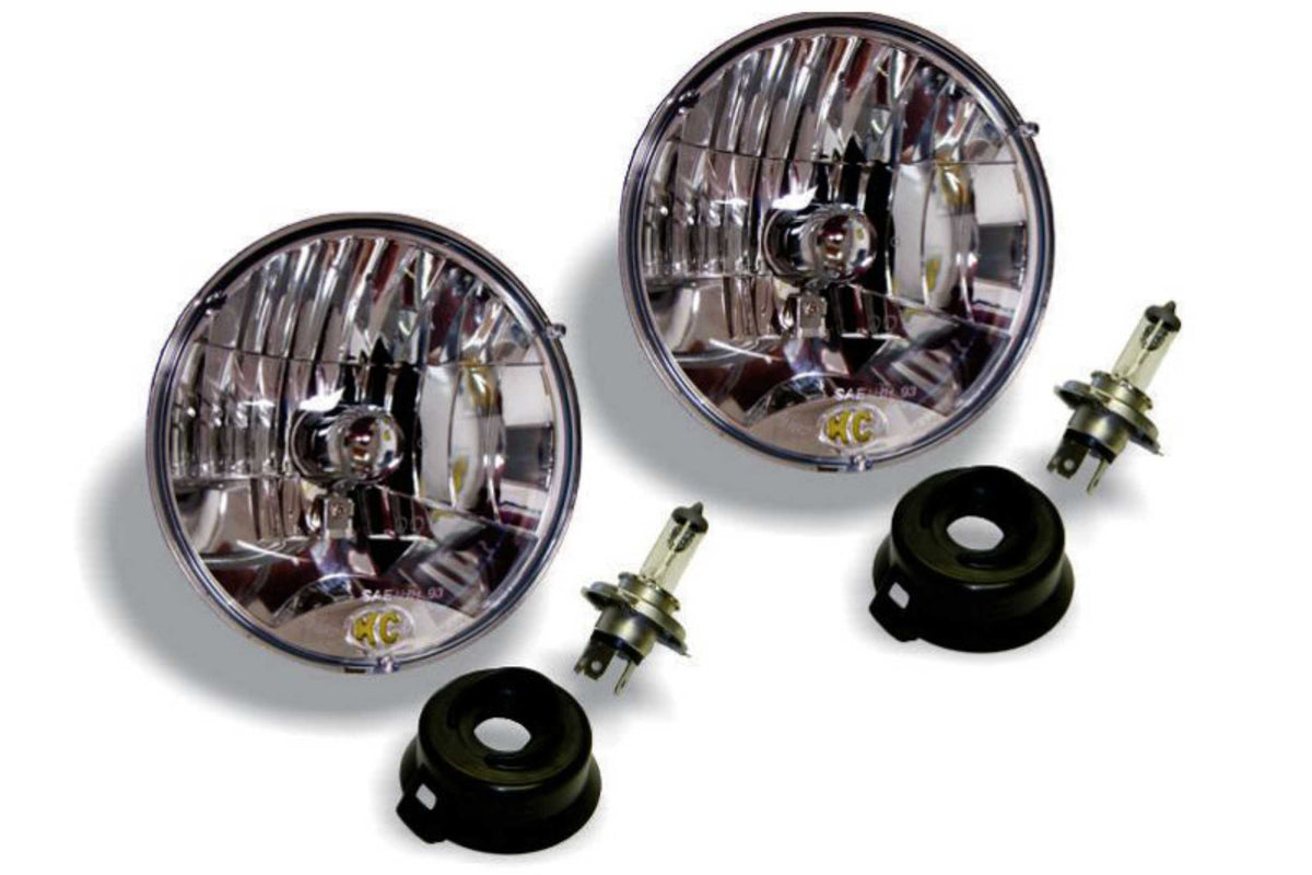 KC HiLites KC Hilites Halogen Headlight: (7in for Jeep JK / 55w/60w Driving / Pair) - KC42302
