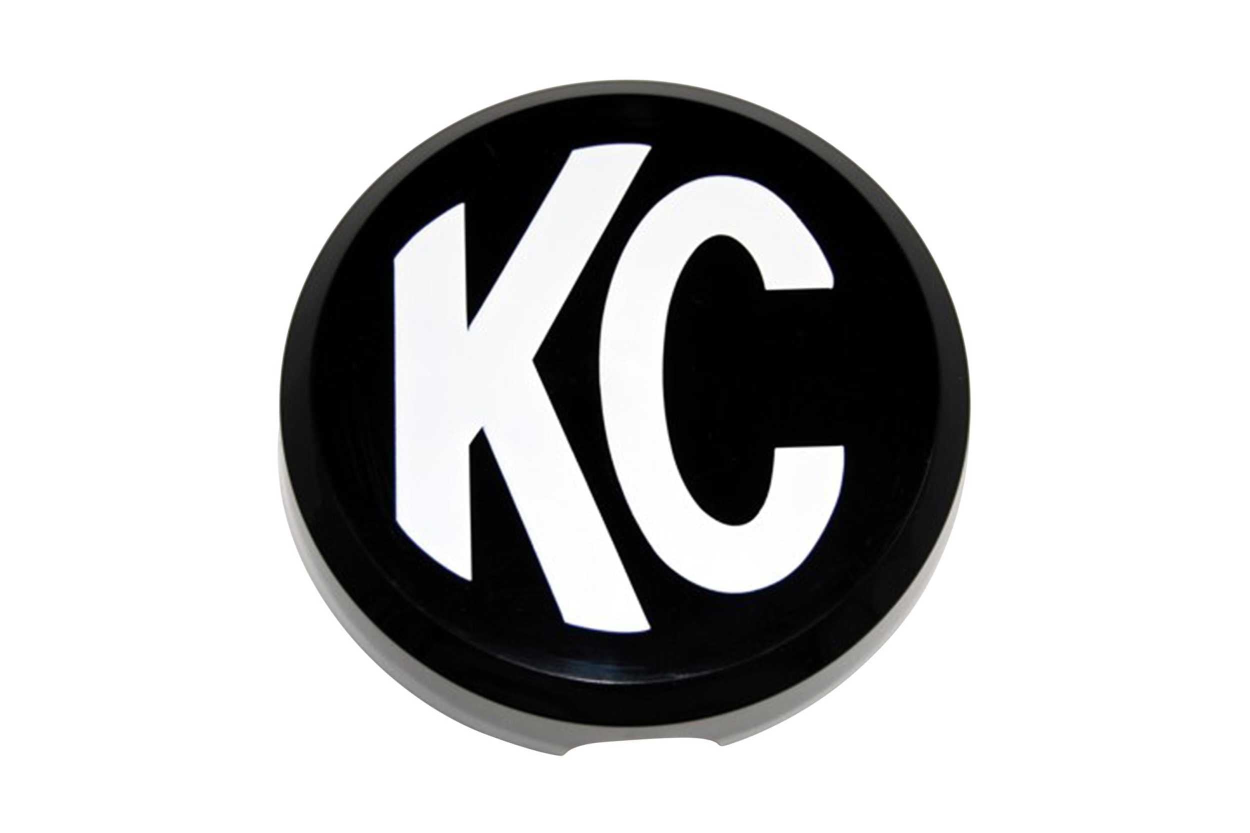 KC HiLites KC Hilites Light Cover: (8in / Soft / Black/White KC Logo / Pair) - KC5800