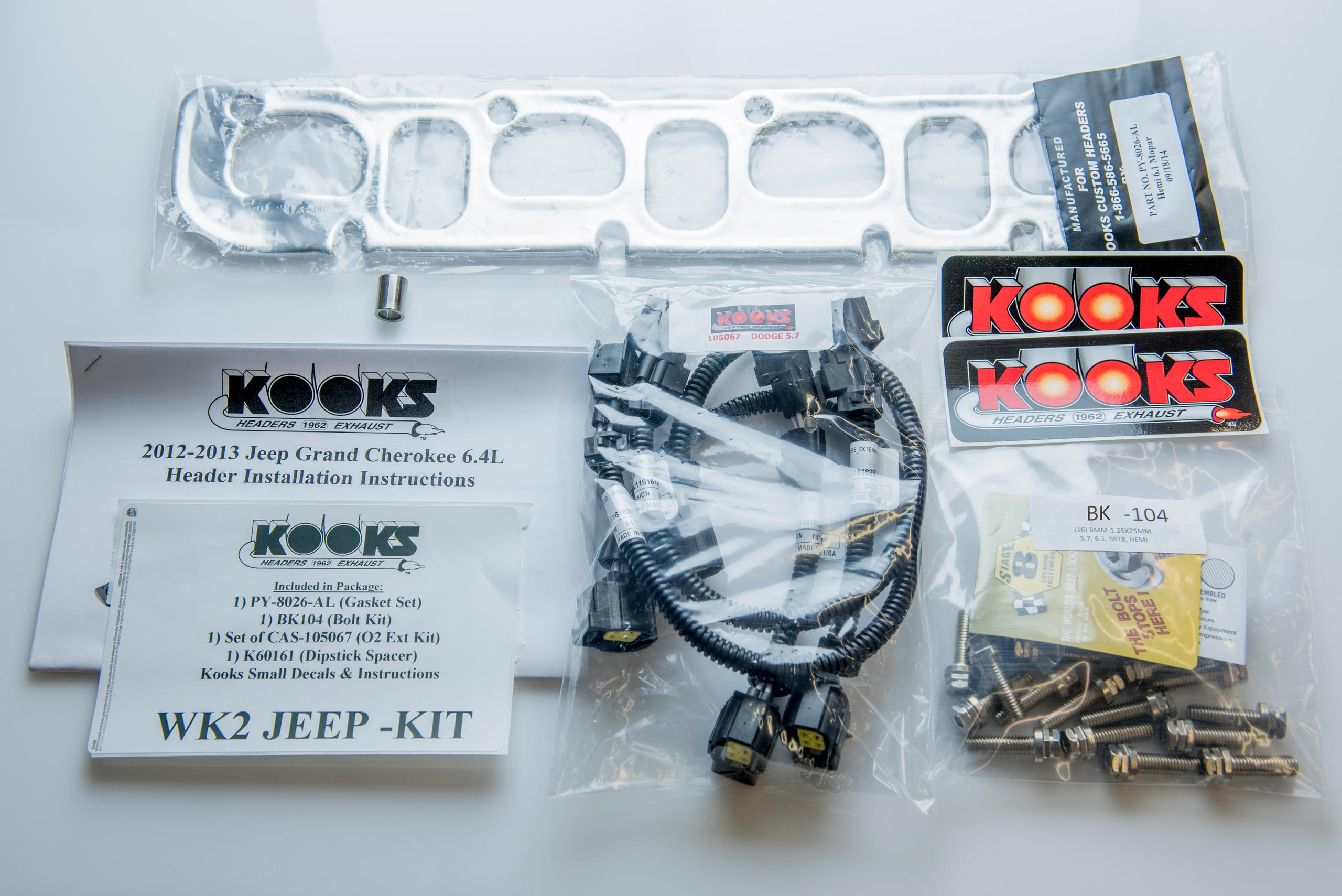 Kooks 2" SS Headers & GREEN Catted OEM Connections. 2012-2020 Jeep/Durango 6.4L/6.2L - 3410H631