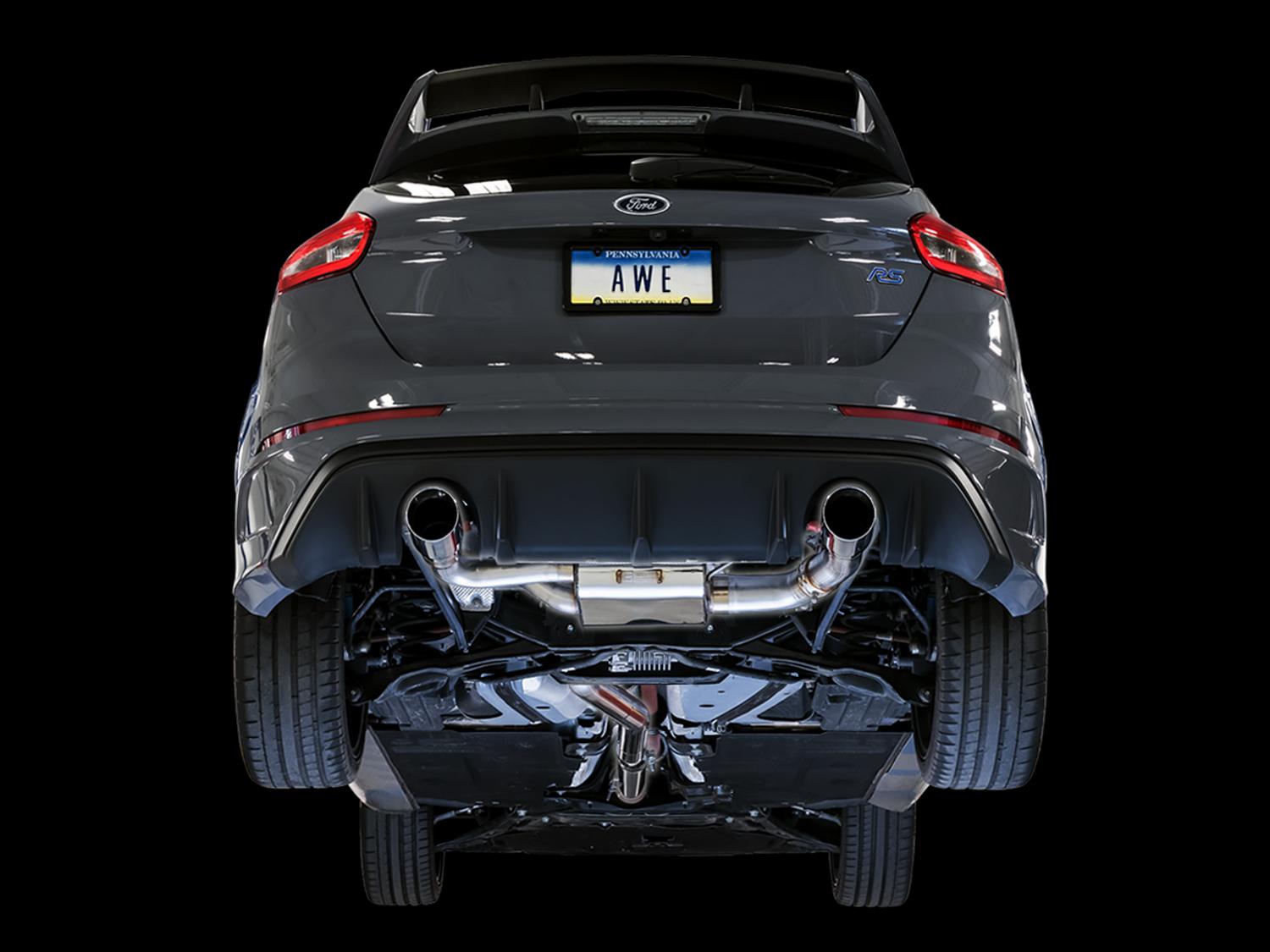 AWE 3025-32024 2016-2018 Focus RS Switchpath Catback Exhaust with Chrome Silver Tips