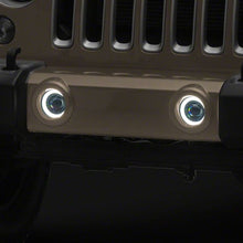 Raxiom 07-18 Jeep Wrangler JK V2 LED Switchback Fog Lights with Amber Turn Signal and Halo Rings