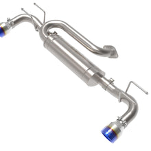 aFe Takeda 2.5" 304 Stainless Steel Axle-Back Exhaust System - Blue Flame Tip (2019-2022 Mazda 3 2.5L) - 49-37023-L