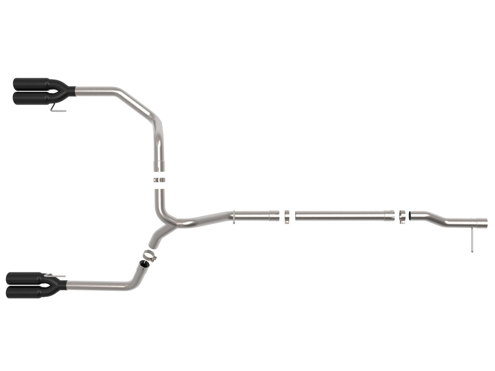 aFe Vulcan Series 3 IN 304 Stainless Steel DPF-Back Exhaust System w/Black Tip (2023-2024 GM Trucks L6-3.0L (td) LZO)- 49-34146-B