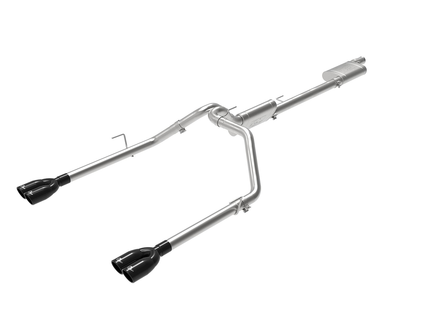 aFe 49-38084-B 2020 Jeep Gladiator (JT) V6-3.6L Vulcan Series 3" to 2-1/2" 304 Stainless Steel Cat-Back Exhaust System - Black Tips