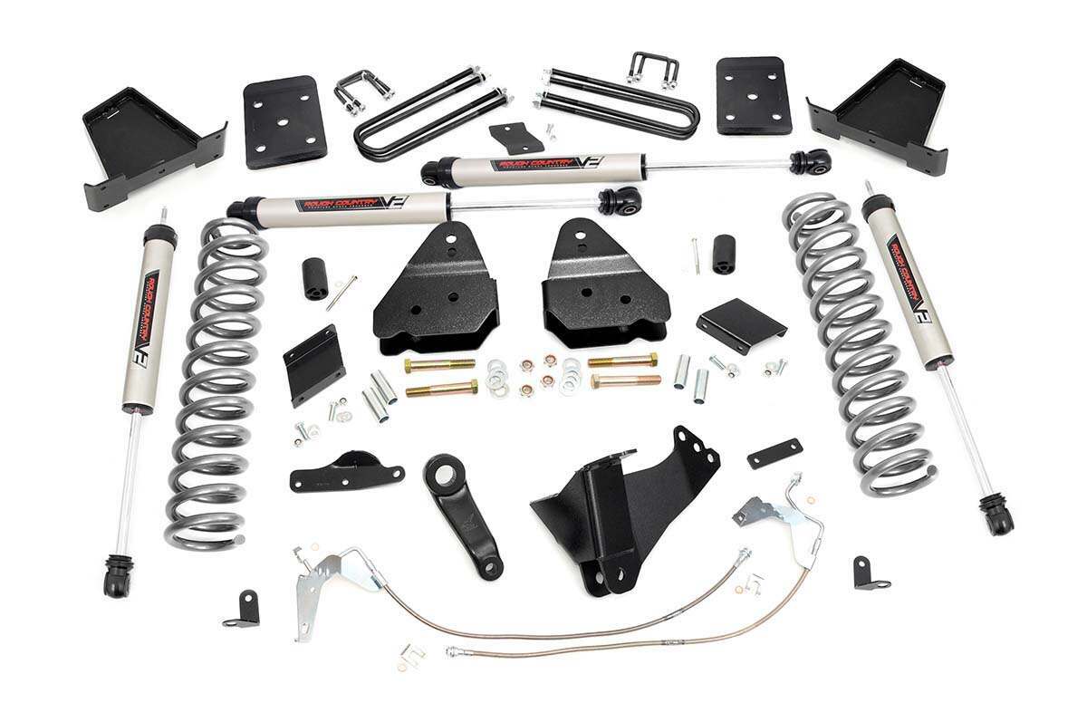 Rough Country 6in Ford Suspension Lift Kit w/V2 Shocks (11-14 F-250 4WD) (2011-2014 F-250 Super Duty) - 56670