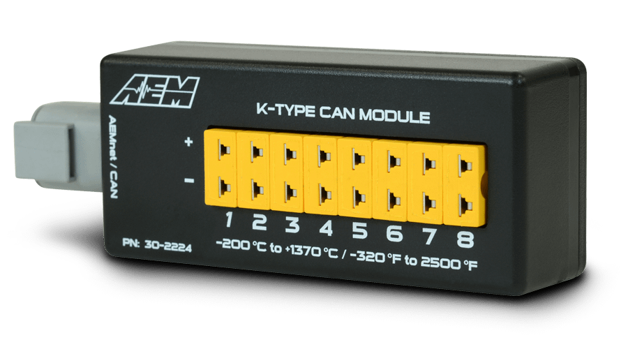 AEM 8 Channel K-Type Thermocouple EGT CAN Module - 30-2224