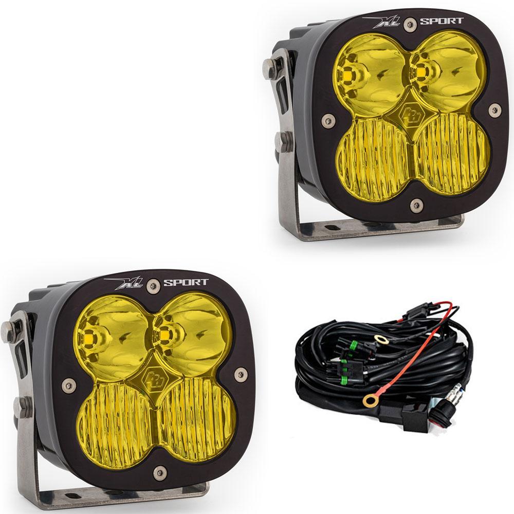 Baja Designs LED Light Pods Amber Lens Driving Combo Pattern Pair XL Sport Series Baja Designs - 567813