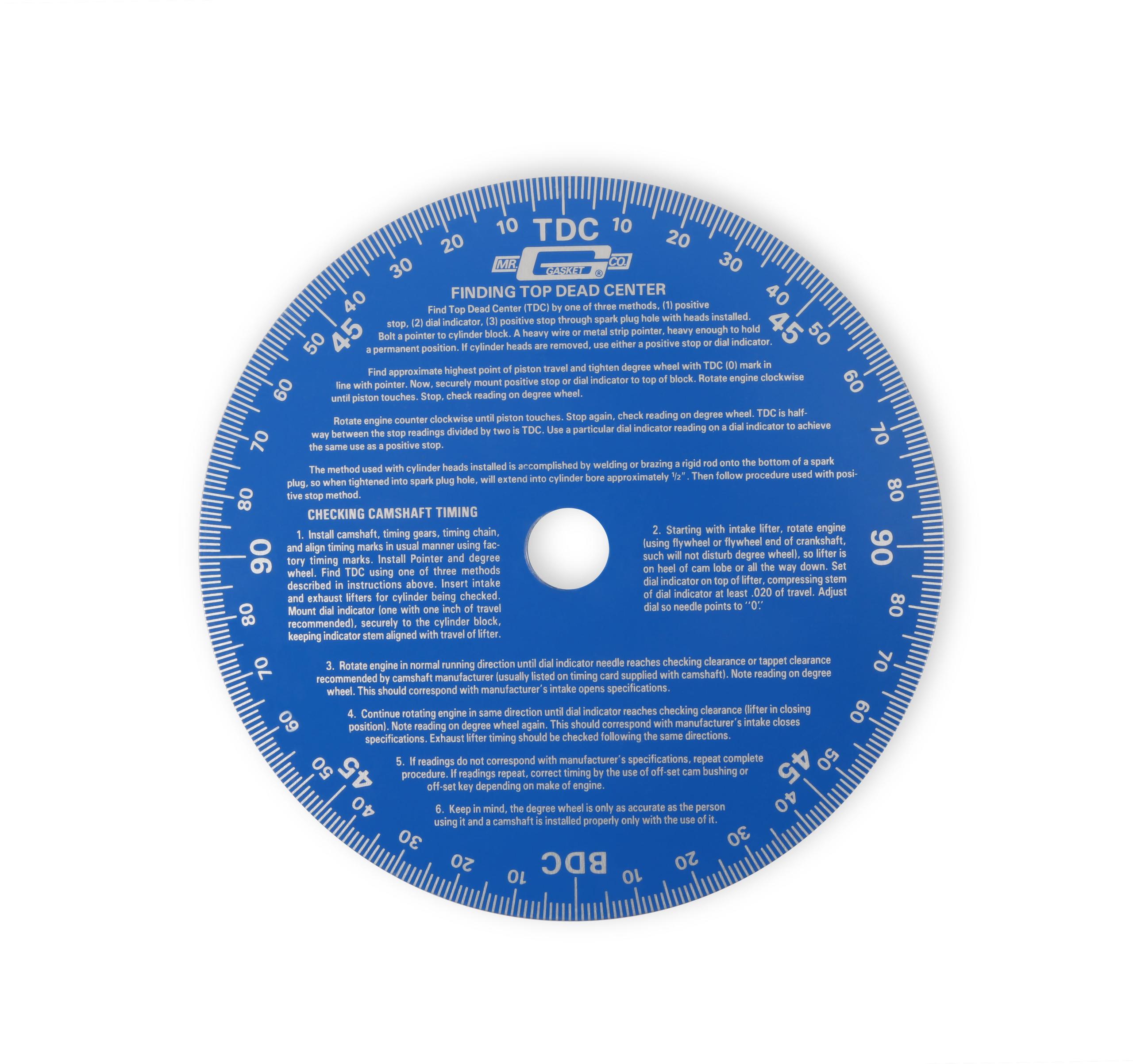 Mr. Gasket Cam Degree Wheel.  - 1570