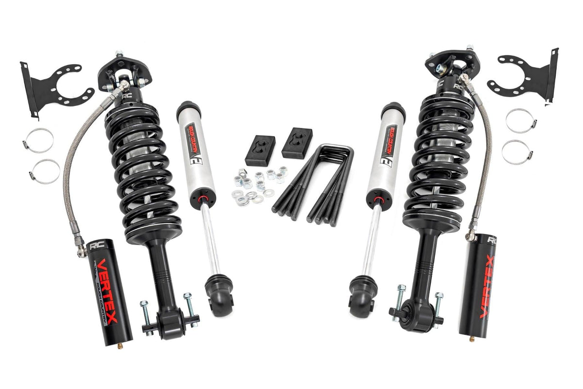 Rough Country 2in Ford Leveling Lift Kit w/ Vertex and V2 Shocks (14-20 F-150) - 56957