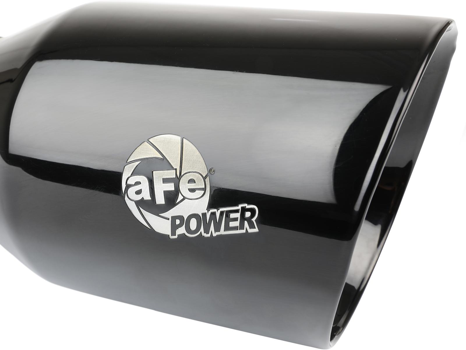 AFE MACH Force-Xp 304 Stainless Steel Clamp-on Exhaust Tip Black (3 IN Inlet x 4-1/2 IN Outlet x 9 IN L) - 49T30454-B093