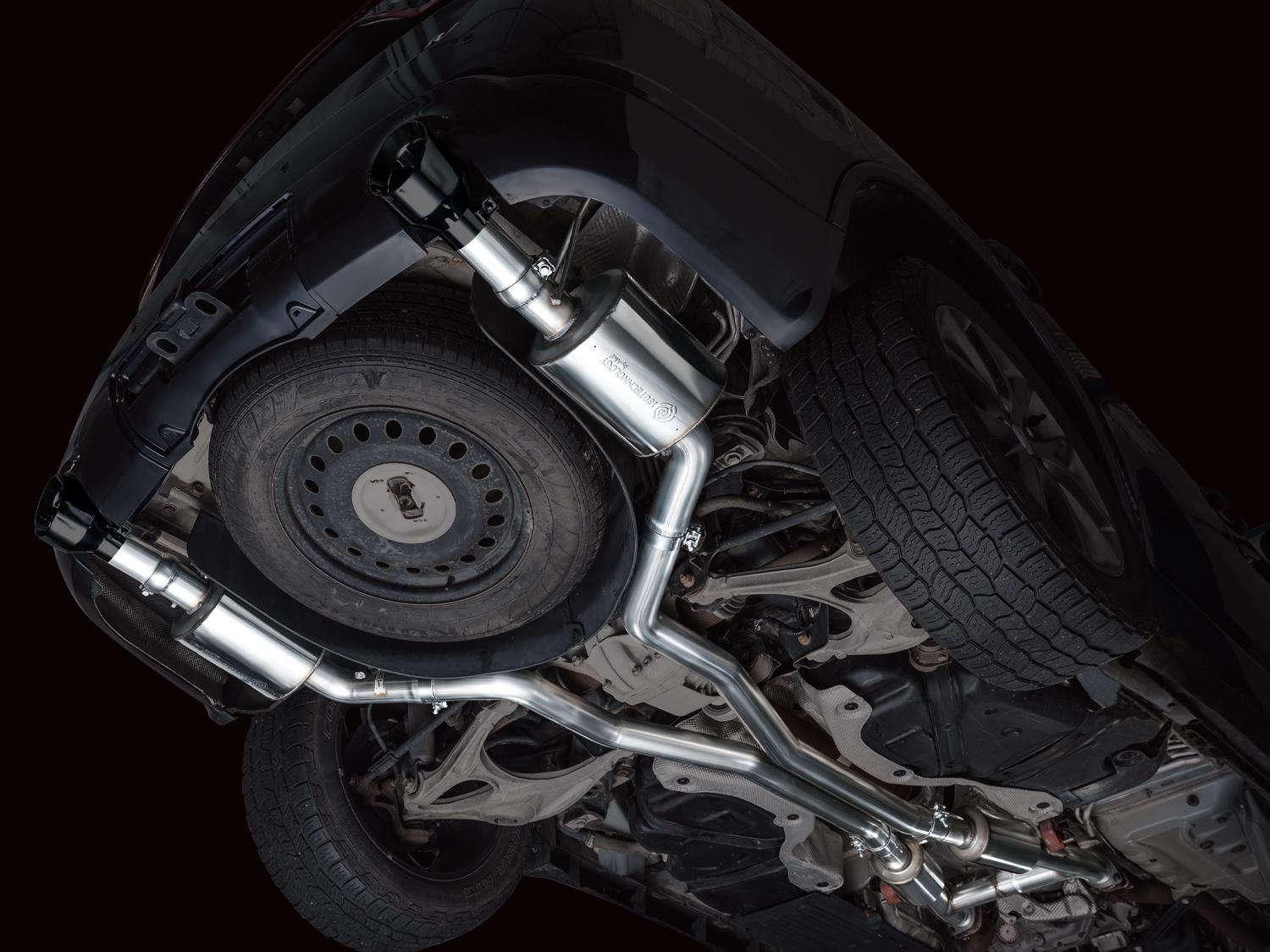 AWE Touring Edition Exhaust - Diamond Black Tips (2011-2024 Dodge Durango 5.7L) - 3015-33575