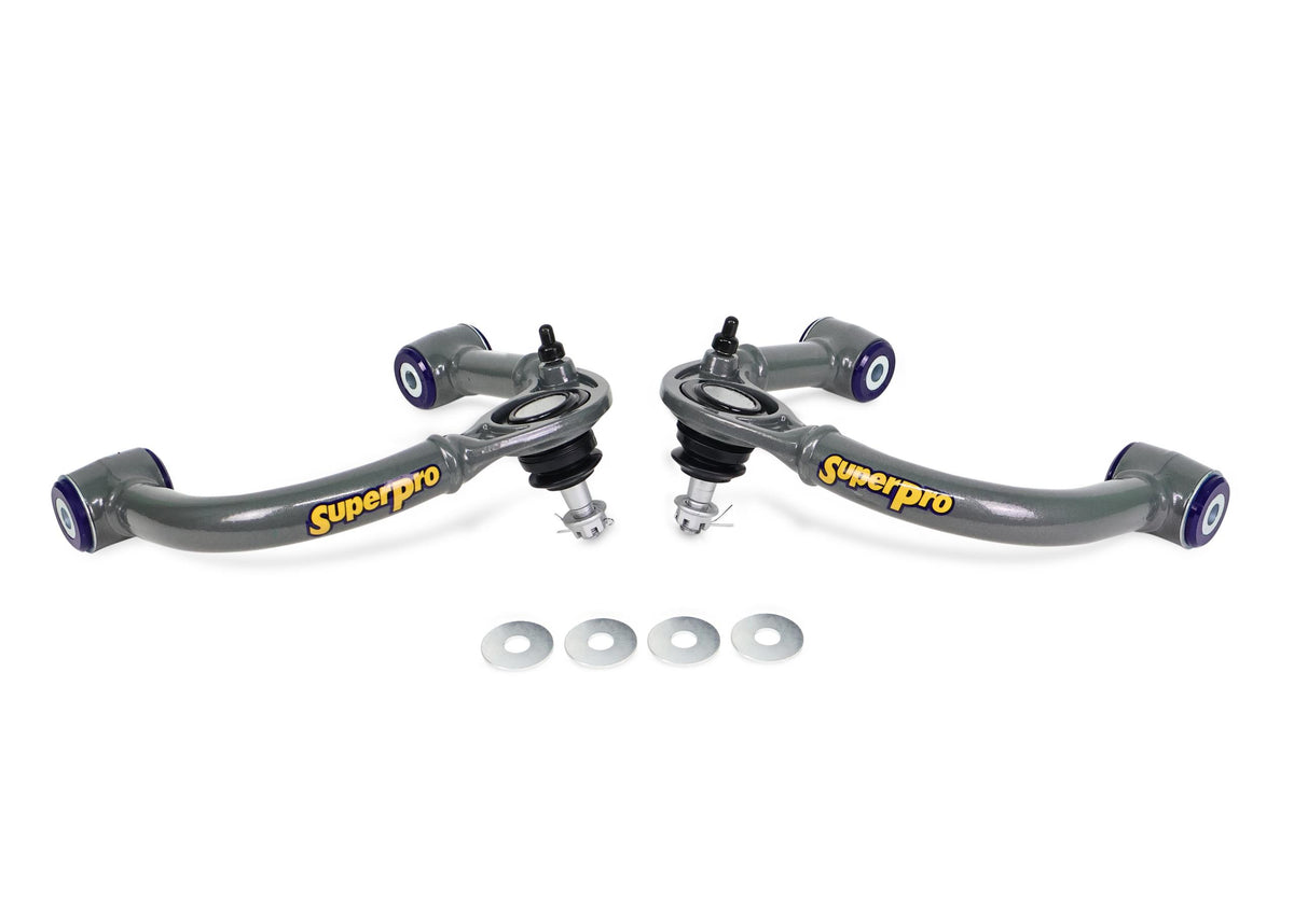 SuperPro Fixed Offset Upper Control Arms for improved alignment & handling (2003-2024 GX470, GX460, 4Runner, FJ Cruiser) - TRC6480E