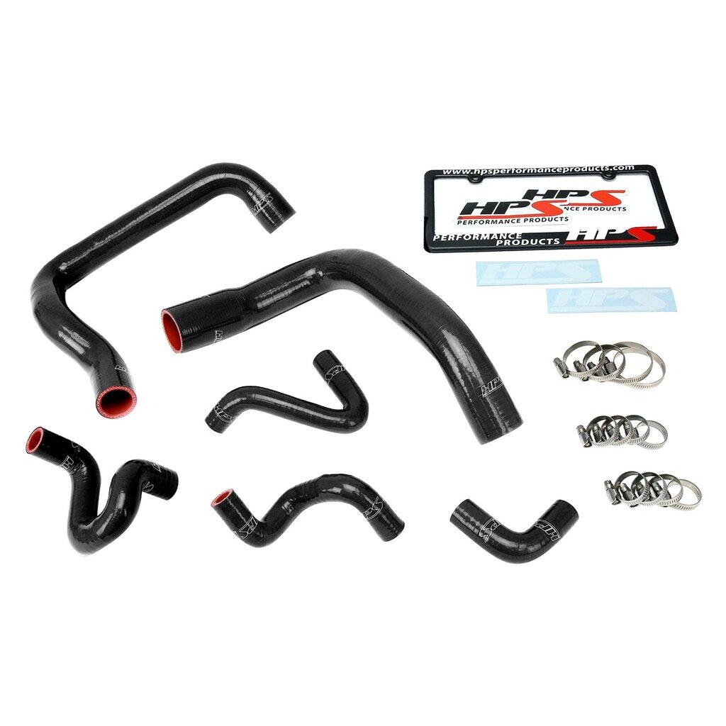 HPS Performance HPS Black Silicone Radiator + Heater Hose Kit Coolant OEM Replacement 57-1010-BLK (Ford 86-93 Mustang GT / Cobra) - 57-1010-BLK