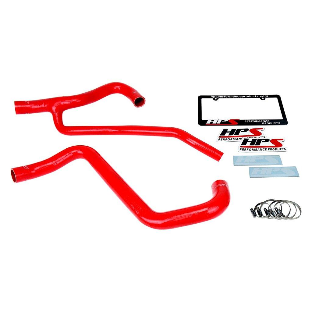 HPS Performance HPS Red Silicone Radiator Hose Kit Coolant OEM Replacement 57-1014-RED (Ford 07-10 Mustang GT V8) - 57-1014-RED