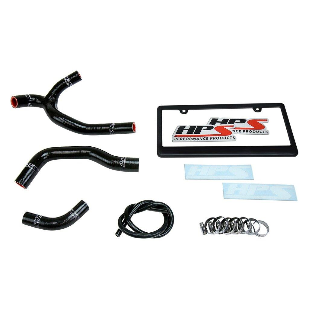 HPS Performance HPS Black Silicone Radiator Hose Kit Coolant OEM Replacement 57-1237-BLK (Honda 05-08 CRF450R) - 57-1237-BLK