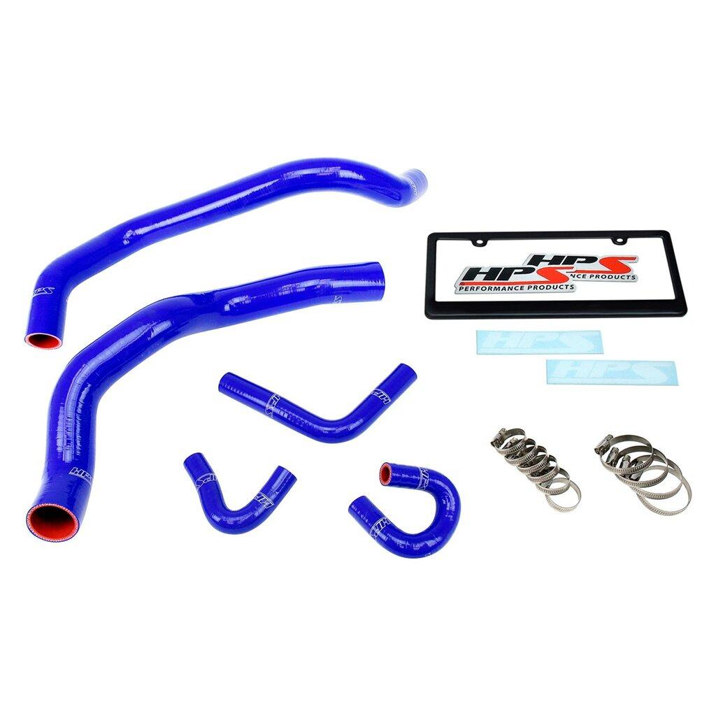 HPS Performance HPS Blue Silicone Radiator + Heater Hose Kit Coolant OEM Replacement 57-1401-BLUE (Ford 01-04 Mustang 3.8L 3.9L V6) - 57-1401-BLUE