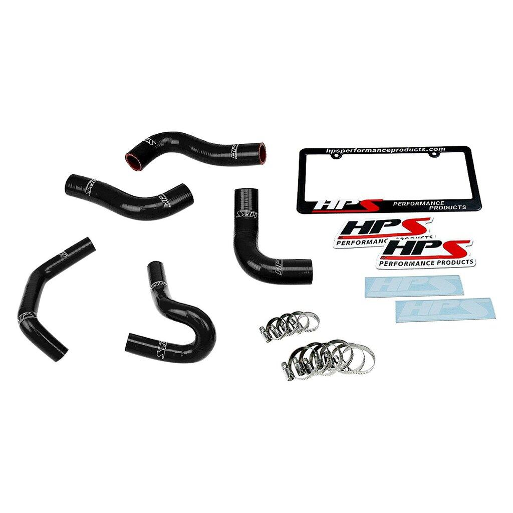 HPS Performance HPS Black Silicone Radiator + Heater Hose Kit Coolant OEM Replacement 57-1412-BLK (Mazda 94-97 Miata 1.8L) - 57-1412-BLK