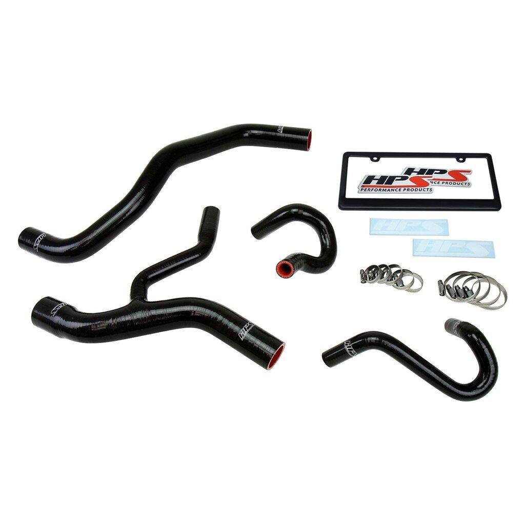 HPS Performance HPS Black Silicone Radiator + Heater Hose Kit Coolant OEM Replacement 57-1416-BLK (Ford 96-01 Mustang GT 4.6L V8) - 57-1416-BLK