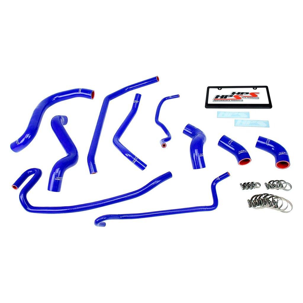 HPS Performance HPS Blue Silicone Radiator + Heater Hose Kit Coolant OEM Replacement 57-1429-BLUE (Ford 11-14 Mustang GT 5.0L V8 (Includes Boss 302)) - 57-1429-BLUE