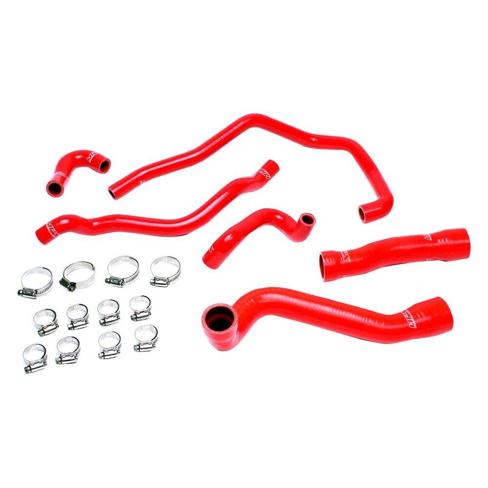 HPS Performance HPS Red E46 M3 Silicone Radiator + Heater Hose Kit Coolant OEM Replacement 57-1543-RED (BMW 01-06 E46 M3 Left Hand Drive) - 57-1543-RED