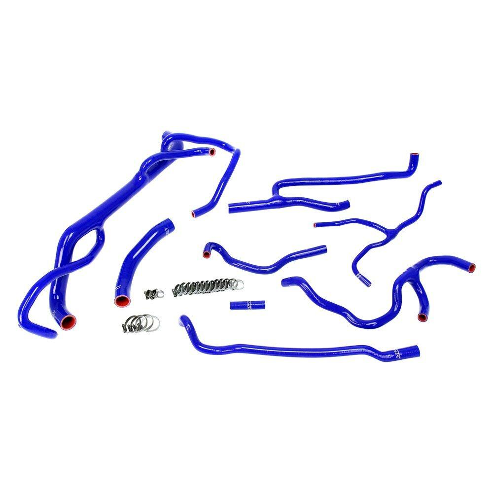 HPS Performance HPS Blue Silicone Radiator + Heater Hose Kit Coolant OEM Replacement 57-1707-BLUE (Chevy 16-17 Camaro SS Coupe 6.2L V8) - 57-1707-BLUE