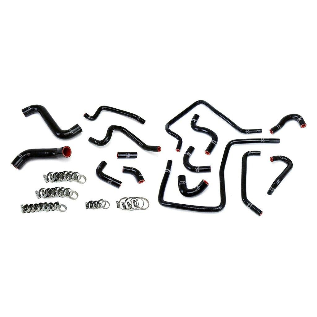 HPS Performance HPS Black Silicone Radiator Heater Ancillary Hoses 15pcs Complete Kit Coolant 57-1812-BLK (Subaru 02-03 Impreza WRX 2.0L Turbo) - 57-1812-BLK