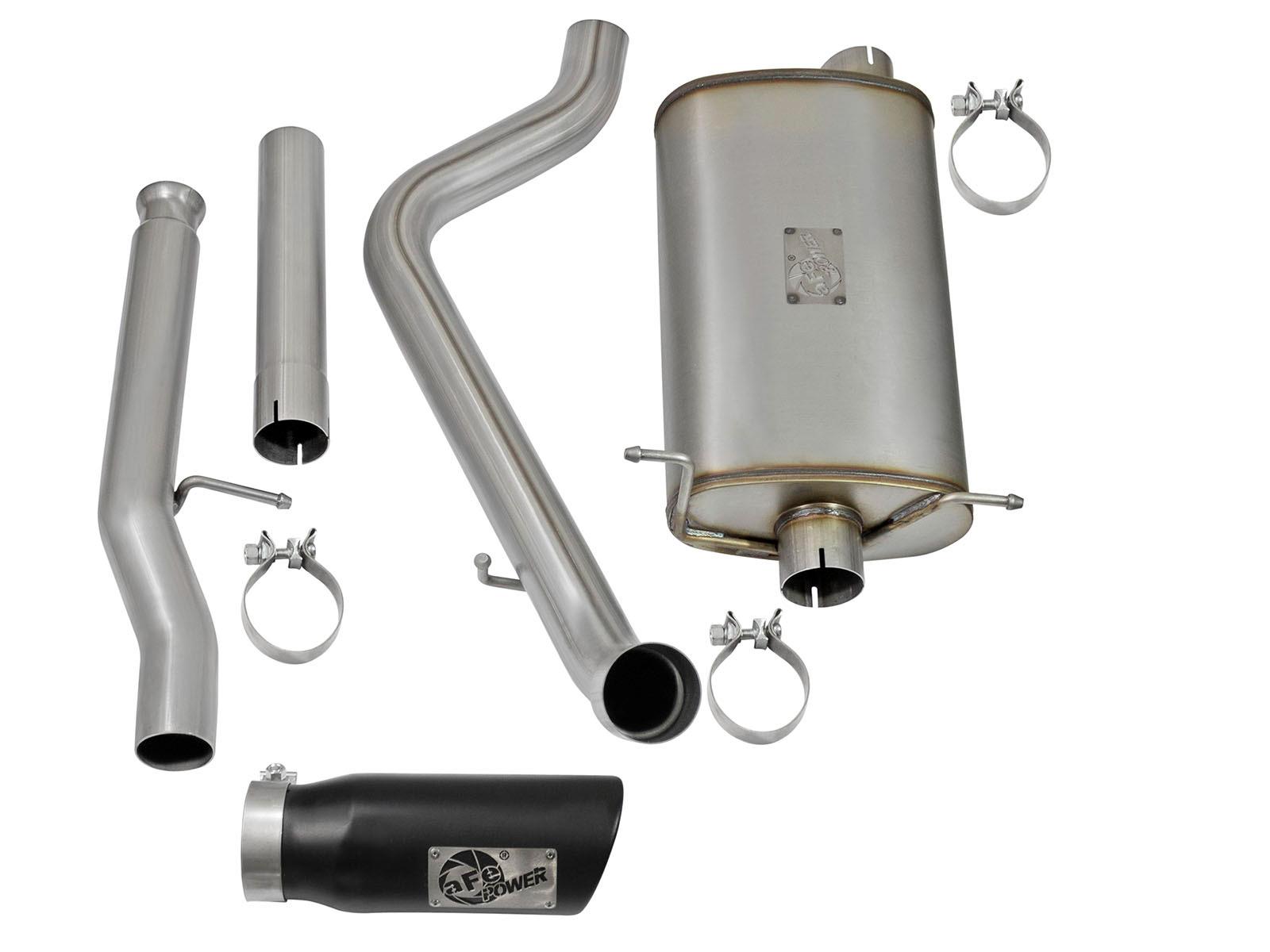AFE MACH Force-Xp 3 IN 409 Stainless Steel Cat-Back Exhaust System w/Black Tip - 49-44072-B