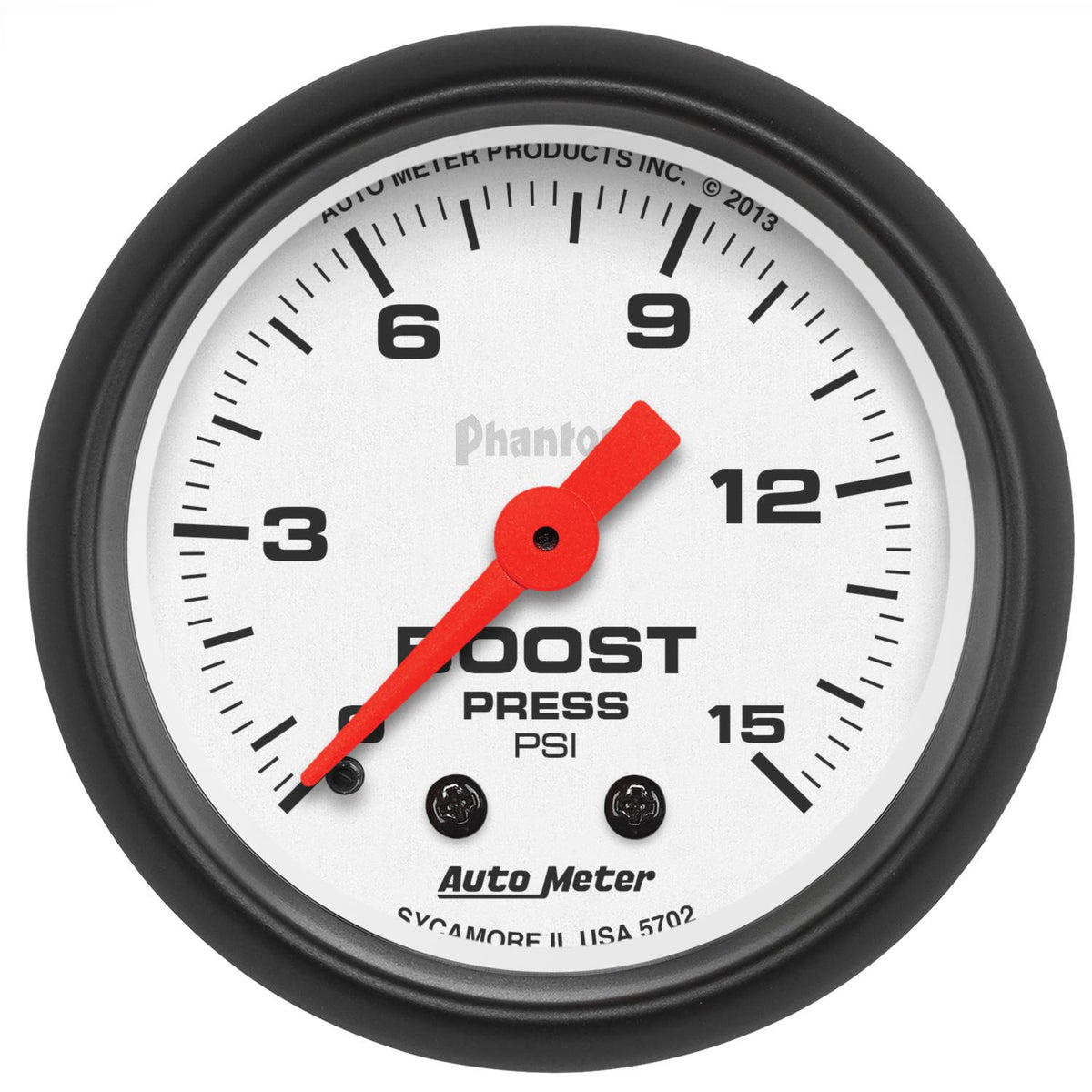 Auto Meter 2-1/16" BOOST, 0-15 PSI, PHANTOM - 5702