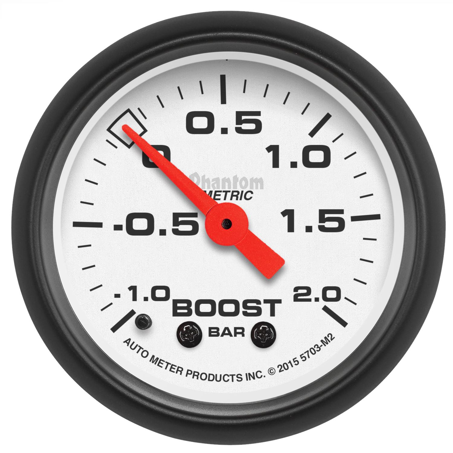 Auto Meter 2-1/16" BOOST-VAC, -1/+2 BAR, MECH, PHANTOM - 5703-M2