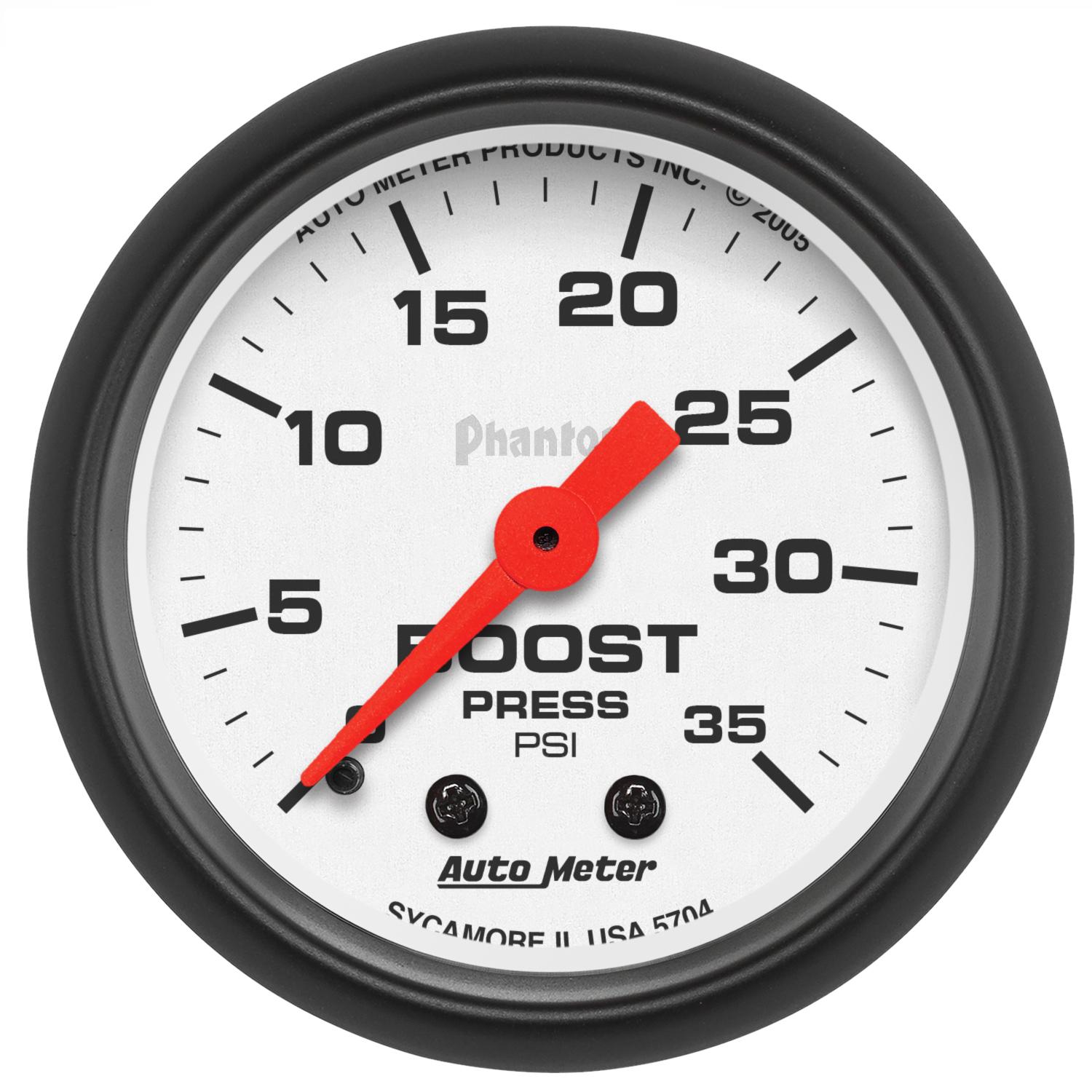 Autometer Phantom Series 2 1/16" 0-35 PSI Boost Gauge
